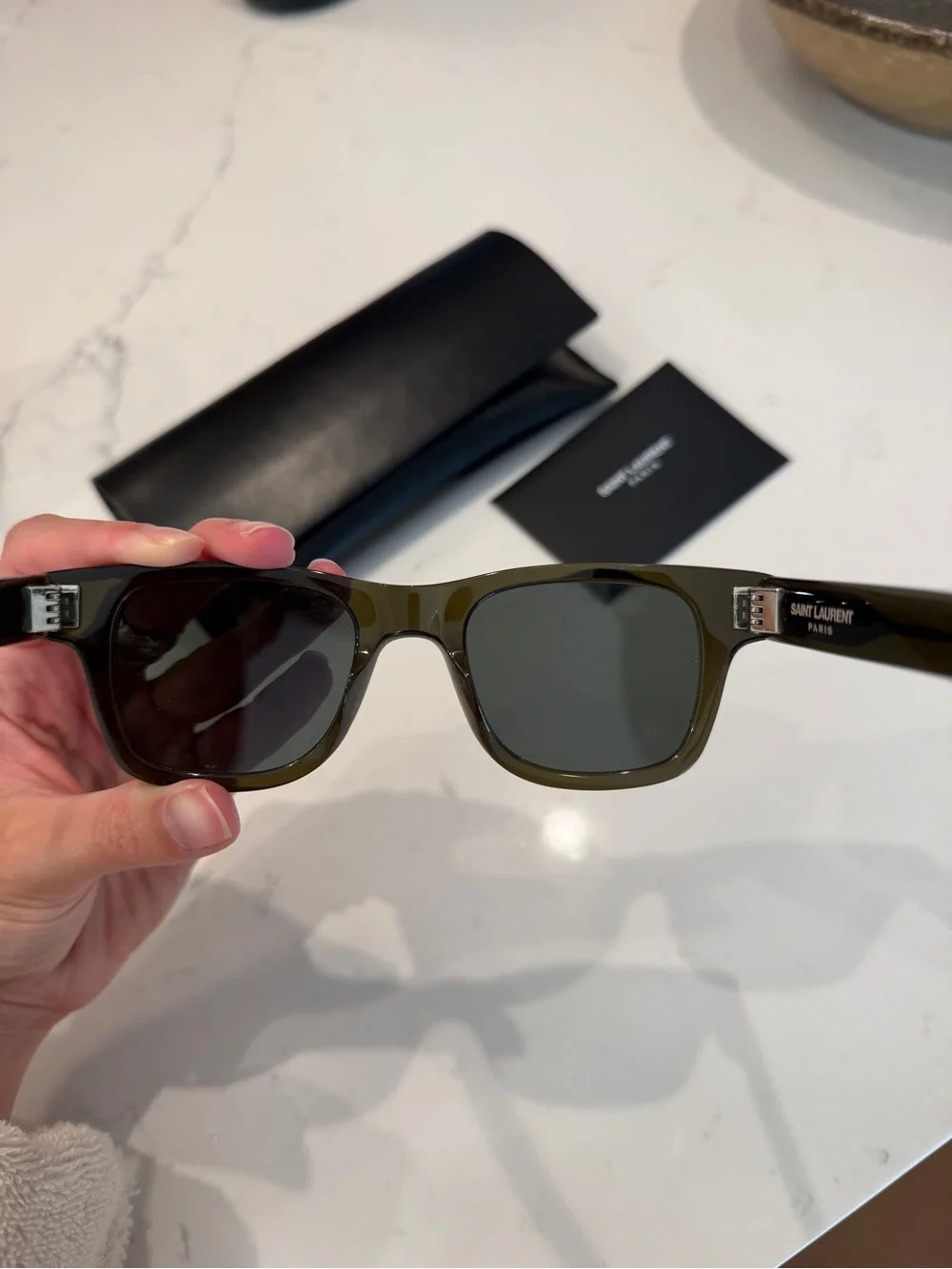 Saint Laurent Green SL 564 Sunglasses with Case